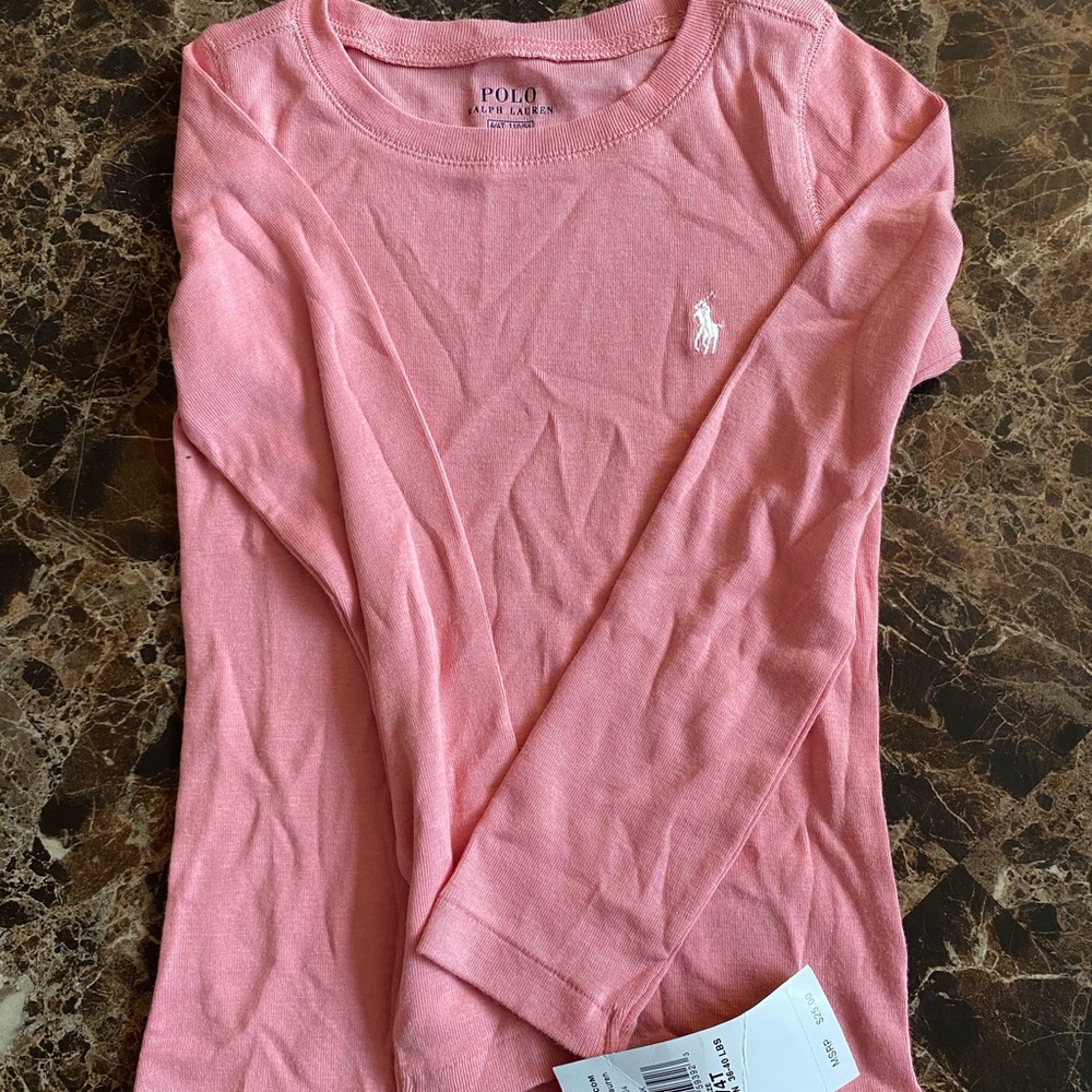 Pink Toddler Polo long sleeve